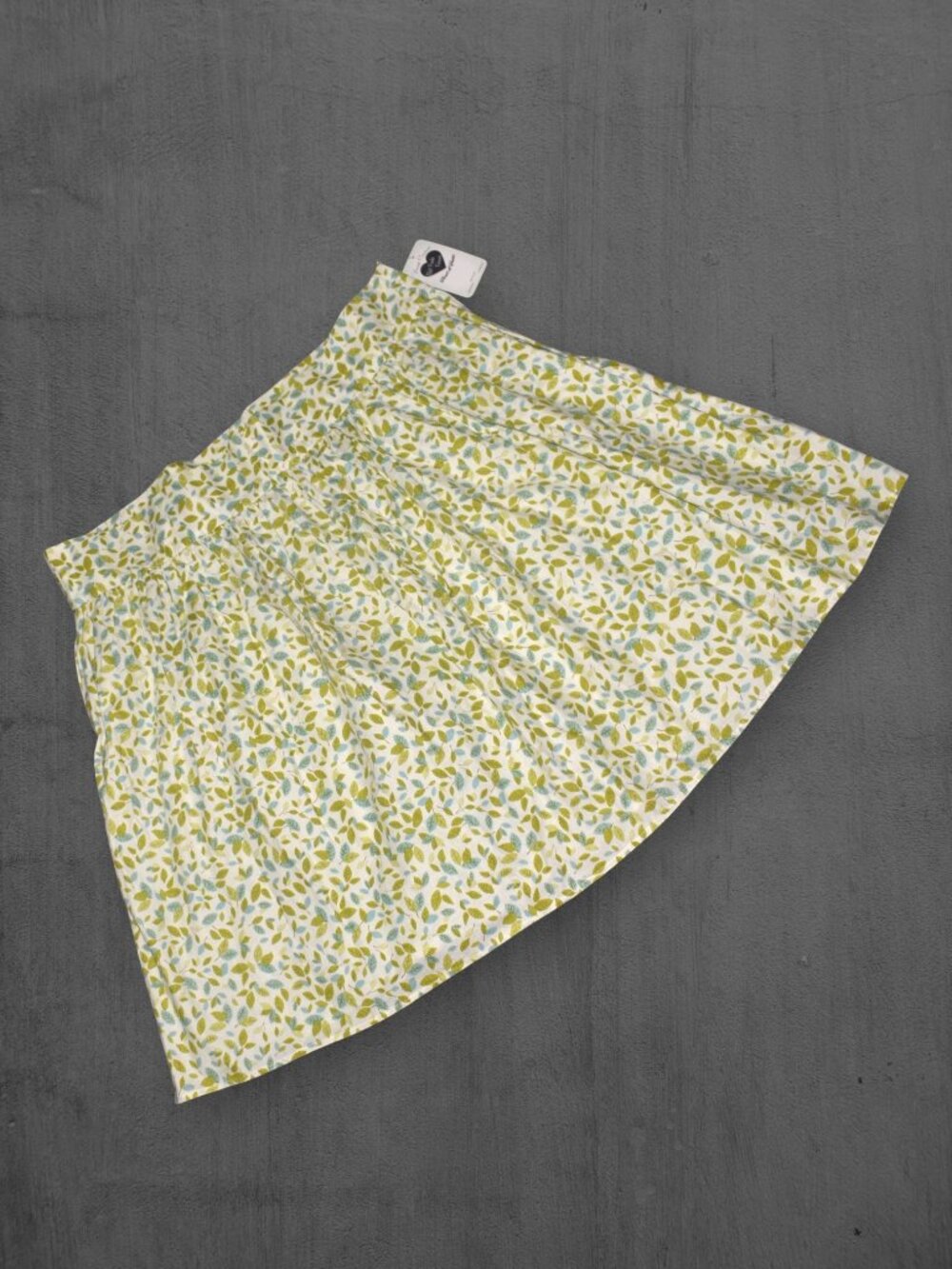 Retro Pinup Couture Leaves Print Cotton Skirt 3X 4X